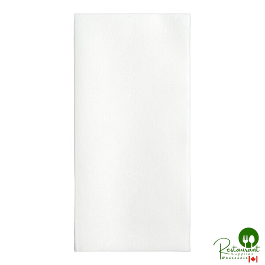 Prime White Customizable Linen-Feel 1/4 Fold Guest Towel 8"x 17" - 600/Case
