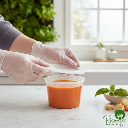 Heavy Duty Translucent Plastic Deli Container Lid By Prime - 480/Case