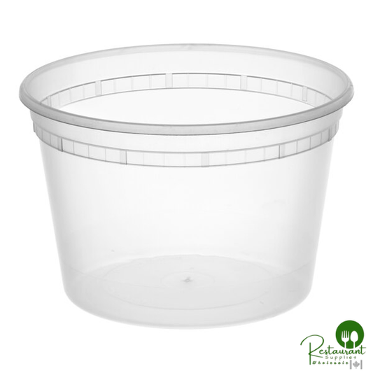 Heavy Duty 16 oz. Microwavable Translucent Plastic Deli Container By Prime - 480/Case