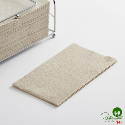 Hoffmaster 856787 12" x 17" Linen-Like Natural Kraft Guest Towel - 500/Case
