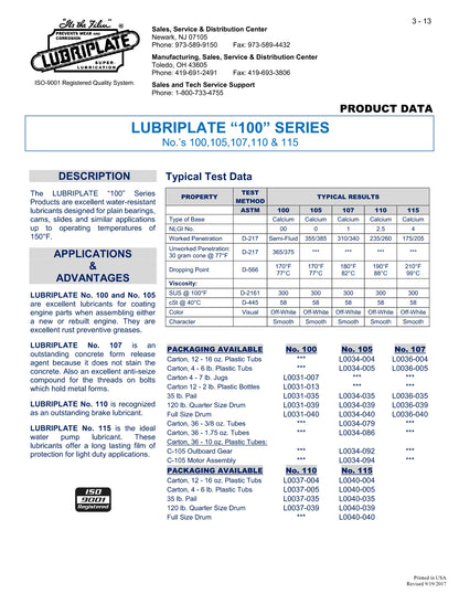 L0037-035 LUBRIPLATE NO. 110 – 5 GALLON PAIL