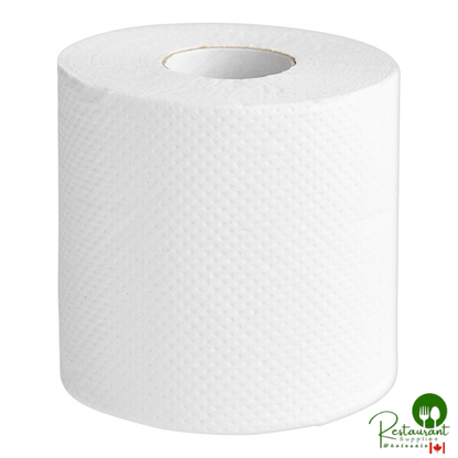 Prime 3 1/2" x 4 1/4" Individually-Wrapped 2-Ply Standard 500 Sheet Toilet Paper Roll - 96/Case