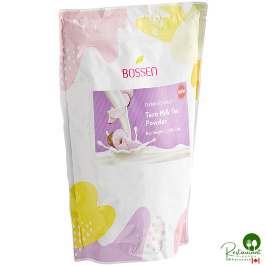 Bossen All-in-One Taro Milk Tea Powder Mix 2.2 lb. - 20/Case