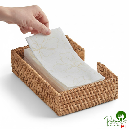 Prime Linen-Feel Flower 1/6 Fold Guest Towel - 500/Case