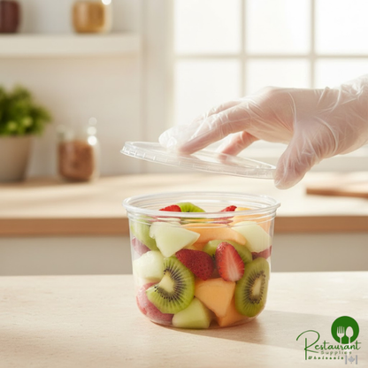 Microwavable Translucent Customizable Recessed Fit Deli Lid By Prime - 500/Case