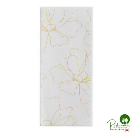 Prime Linen-Feel Flower 1/6 Fold Guest Towel - 500/Case