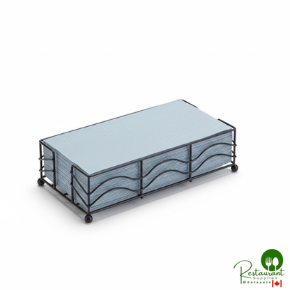 Hoffmaster Linen-Like Natural 12" x 17" Indigo 1/6 Fold Guest Towel - 500/Case