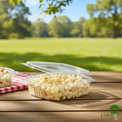 8 oz. Clear RPET Hinged Deli Container By Prime - 200/Case
