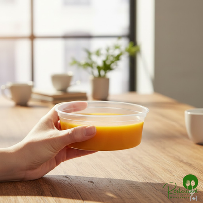 8 oz. Customizable Microwavable Translucent Round Deli Container By Prime - 500/Case