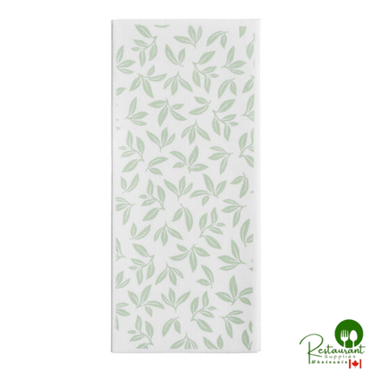 Prime Linen-Feel Leaf Pattern 1/6 Fold Guest Towel - 500/Case