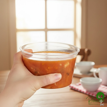 16 oz. Customizable Microwavable Translucent Round Deli Container By Prime - 500/Case