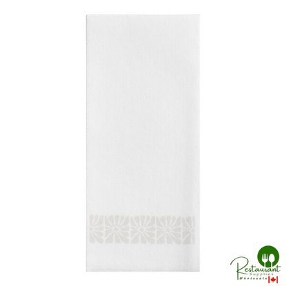 Prime Linen-Feel Flower Bottom 1/6 Fold Guest Towel - 500/Case