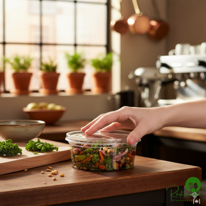 Ultra Clear PET Plastic Round Deli Container Lid By Prime - 500/Case