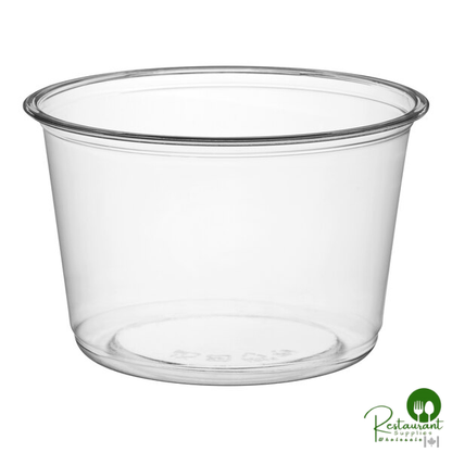 16 oz. Ultra Clear Recycled PET Plastic Round Deli Container By Prime - 500/Case