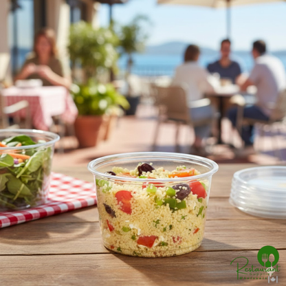 16 oz. Ultra Clear Recycled PET Plastic Round Deli Container By Prime - 500/Case