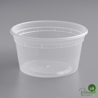 Heavy Duty 12 oz. Microwavable Translucent Plastic Deli Container By Prime - 480/Case