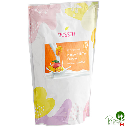 Bossen All-in-One Mango Milk Tea Powder Mix 2.2 lb. - 20/Case