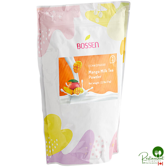 Bossen All-in-One Mango Milk Tea Powder Mix 2.2 lb. - 20/Case