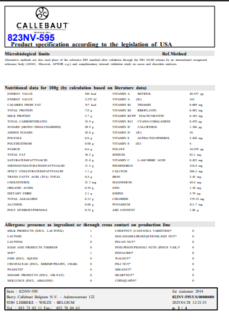 Callebaut 823 Milk Chocolate Callets™ 22 lb – Premium Belgian Baking Chocolate