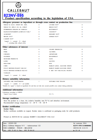 Callebaut 823 Milk Chocolate Callets™ 22 lb – Premium Belgian Baking Chocolate