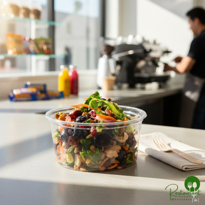 12 oz. Ultra Clear Recycled PET Plastic Round Deli Container By Prime - 500/Case