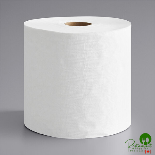 Prime 8" White Hardwound Paper Towel, 1000/Feet - 6/Case
