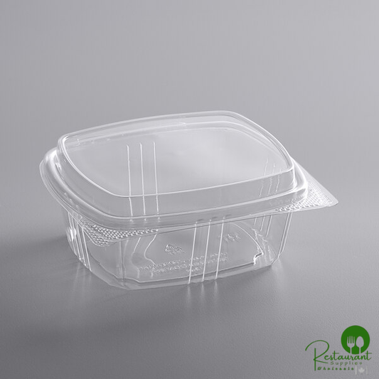 12 oz. Clear RPET Tall Hinged Deli Container By Prime - 200/Case