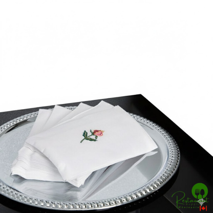 Hoffmaster 856515 Linen-Like 12" x 17" Floral Mist 1/6 Fold Guest Towel - 500/Case