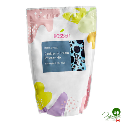 Bossen Cookies and Cream Powder Mix 2.2 lb. - 20/Case