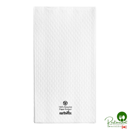 Earthwise 13" x 17" 2-Ply White 1/6 Fold Guest Towel - 3,000/Case