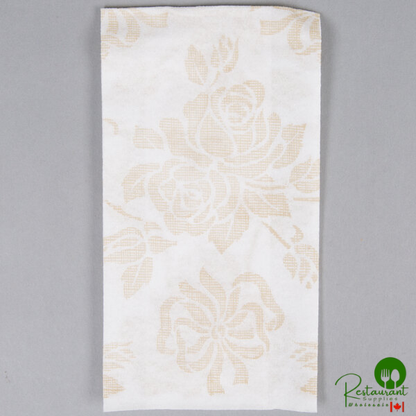 Hoffmaster 856520 Linen-Like 12" x 17" Gold Prestige 1/6 Fold Guest Towel - 500/Case