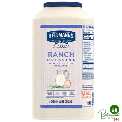 Hellmann's 1 Gallon Creamy Ranch Dressing - 4/Case