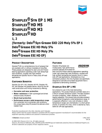 CHEVRON STARPLEX® HD 2 MOLY 5% – 35LB PAIL