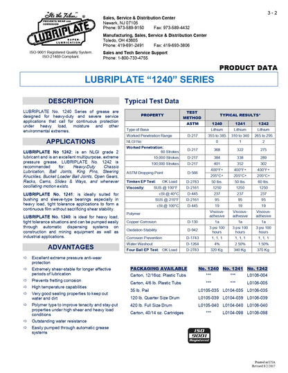 L0104-040 LUBRIPLATE NO. 1241 – 55 GALLON DRUM