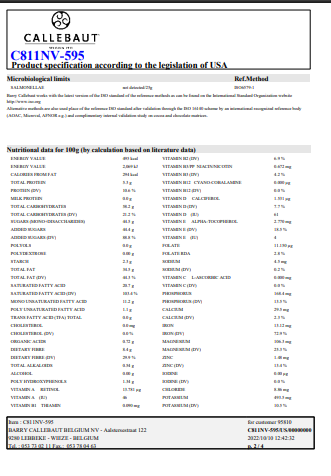 Callebaut Recipe C811 Dark Chocolate Callets – 22 lb, 2/Case