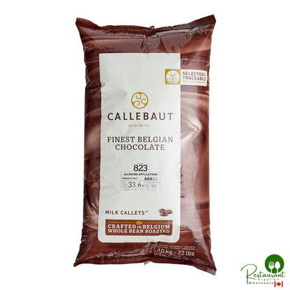Callebaut Recipe 823 Milk Chocolate Callets™ 22 lb. - 2/Case