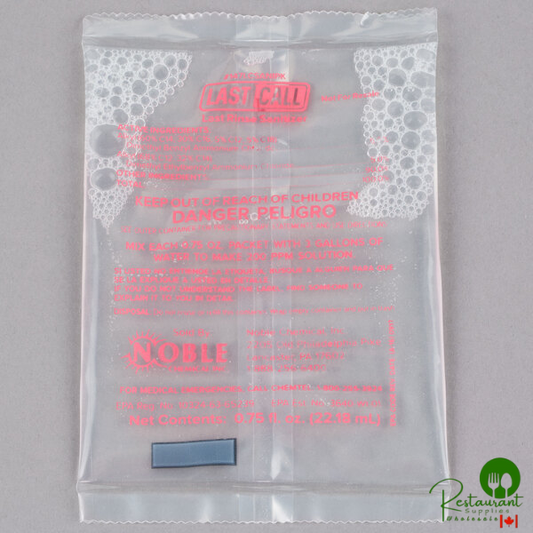 Prime Chemical 0.75 oz. Last Call Last Rinse Concentrated Liquid Sanitizer Packet - 100/Case