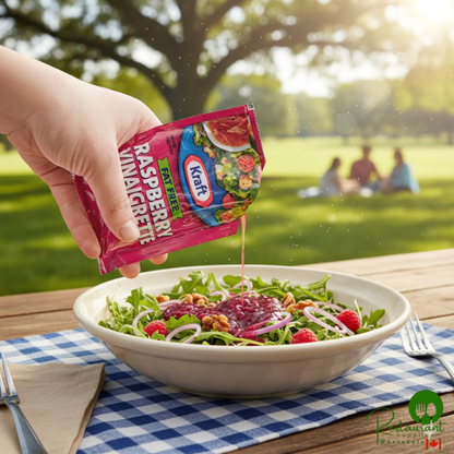 Kraft Fat-Free Raspberry Vinaigrette Dressing Packet 1.5 oz. - 60/Case