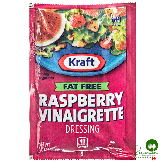 Kraft Fat-Free Raspberry Vinaigrette Dressing Packet 1.5 oz. - 60/Case