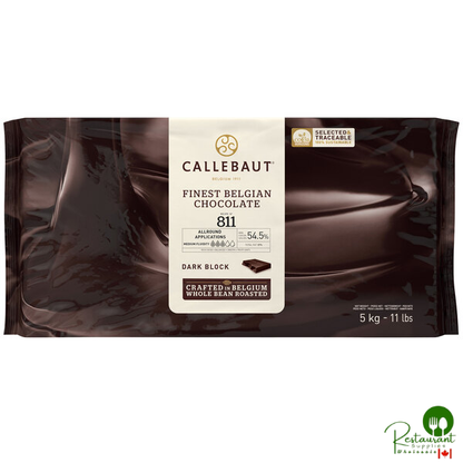 Callebaut Recipe 811 Dark Chocolate Block 11 lb. - 5/Case