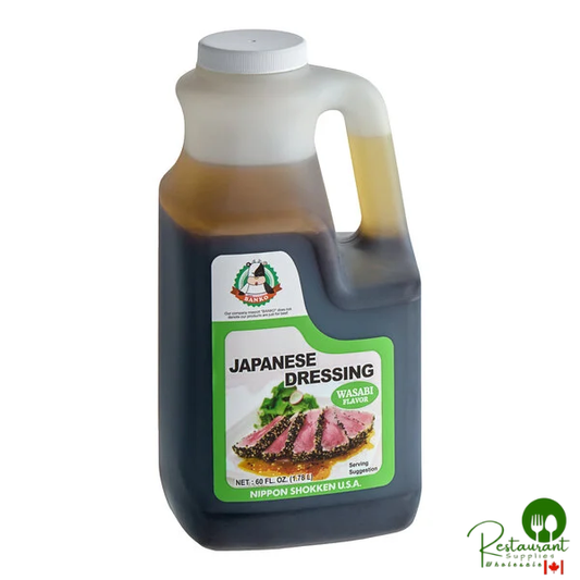Nippon Shokken Wasabi Flavor Japanese Dressing 60 fl. oz. - 6/Case