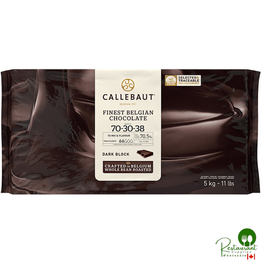 Callebaut Recipe 70/30 Dark Chocolate Block 11 lb.bev