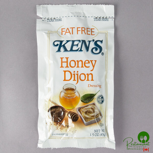 Ken's Foods 1.5 oz. Fat-Free Dijon Honey Mustard Dressing Packet - 60/Case