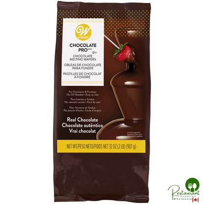 Wilton 191001672 Chocolate Pro Milk Chocolate Melting Chocolate Wafers - 2 lb.