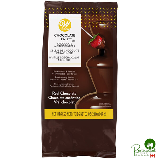 Wilton 191001672 Chocolate Pro Milk Chocolate Melting Chocolate Wafers - 2 lb.