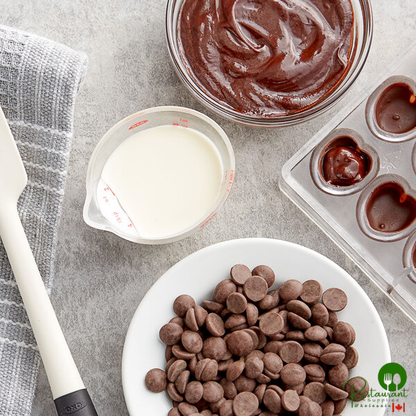 Callebaut Recipe L 60/40 Dark Chocolate Callets™ 22 lb. - 2/Case