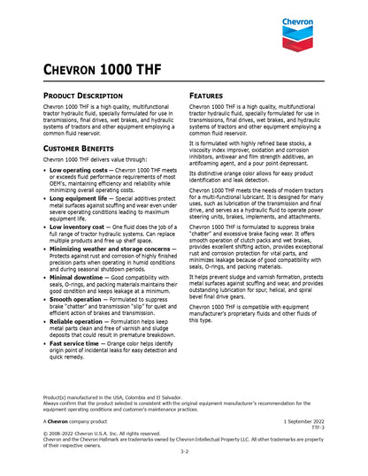 CHEVRON 1000 THF – 55 GALLON DRUM