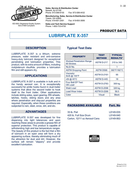 L0149-035 LUBRIPLATE X-357 – 5 GALLON PAIL