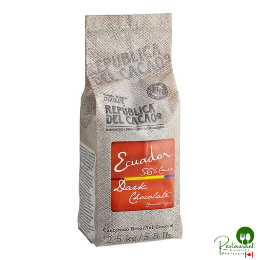 Republica del Cacao Ecuador 56% Dark Chocolate Couverture 5.5 lb. - 4/Case