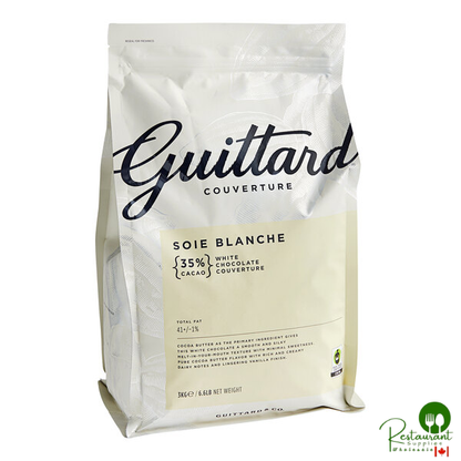 Guittard Soie Blanche 35% White Chocolate Wafers 6.6 lb. - 2/Case
